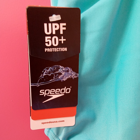 Speedo Print Sport Splice One Piece Girls Swimsuit - Picture 3 of 4